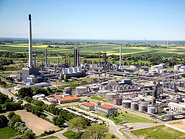 Luftbild von Raffinerie
